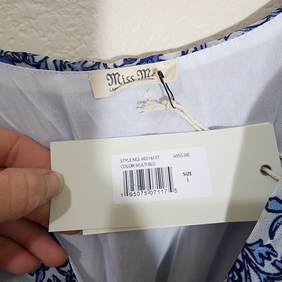 NWT Miss Me Ruffle Print Maxi Dress - Picture 13 of 15